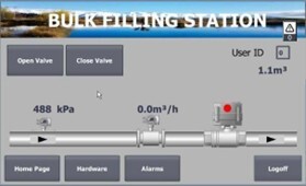 Operators HMI screen